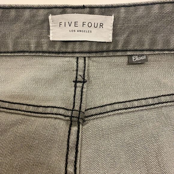 Five Four Ferdi Men’s 42 (Actual 44x33) Gray Denim Straight Leg Button Fly Jeans - Picture 5 of 9